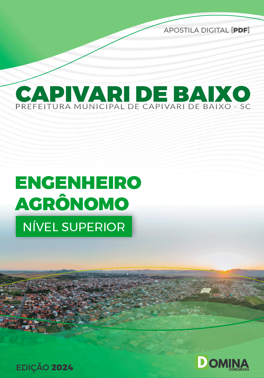 Apostila Pref Capivari de Baixo SC 2024 Engenheiro Agrônomo