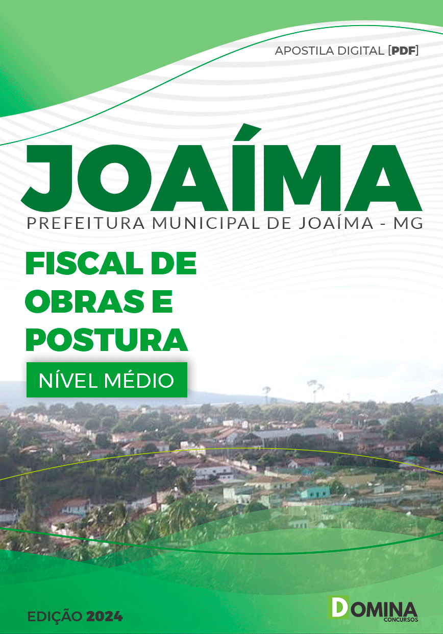 Apostila Pref Joaíma MG 2024 Fiscal de Obras e Postura