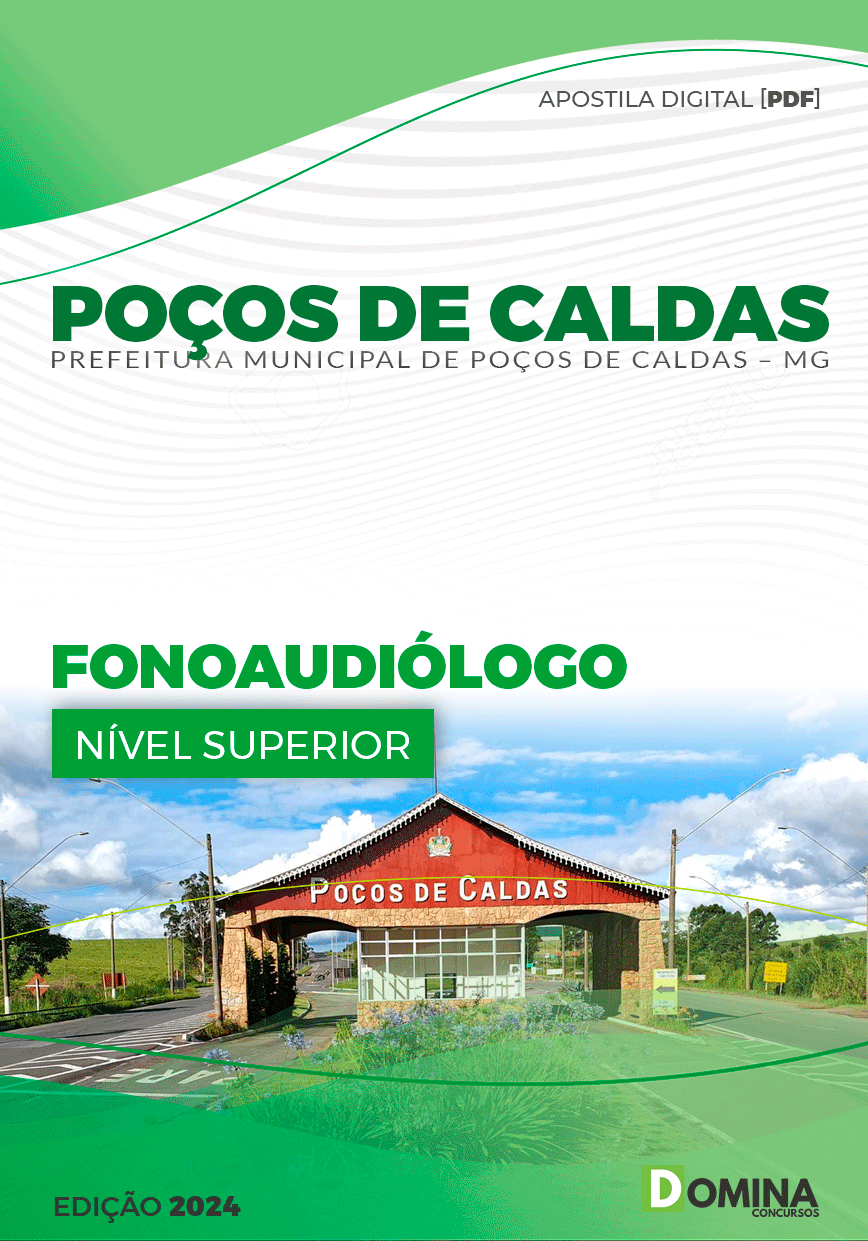 Apostila Pref Poços de Caldas MG 2024 Fonoaudiólogo