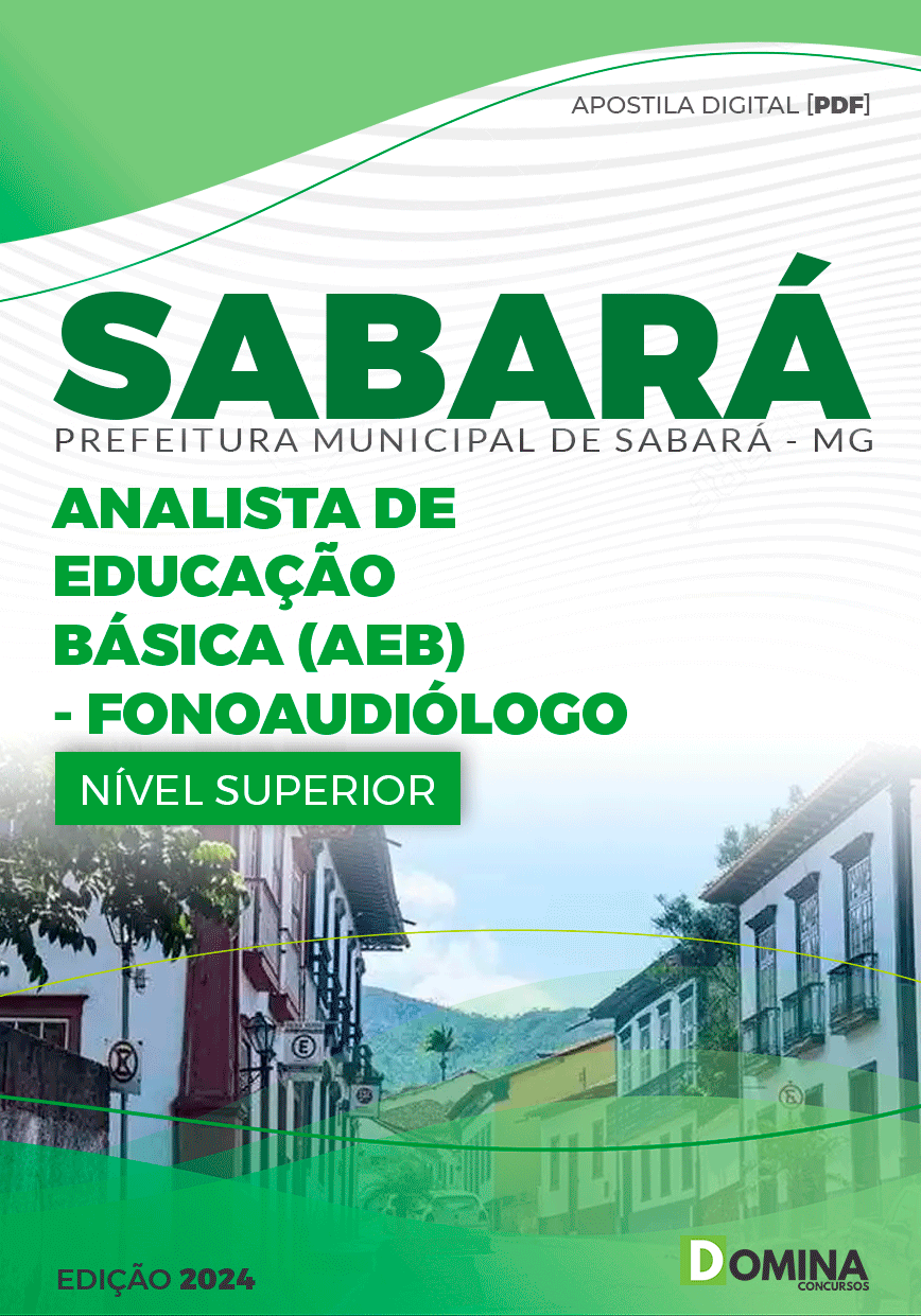 Apostila Pref Sabará MG 2024 AEB Fonoaudiólogo