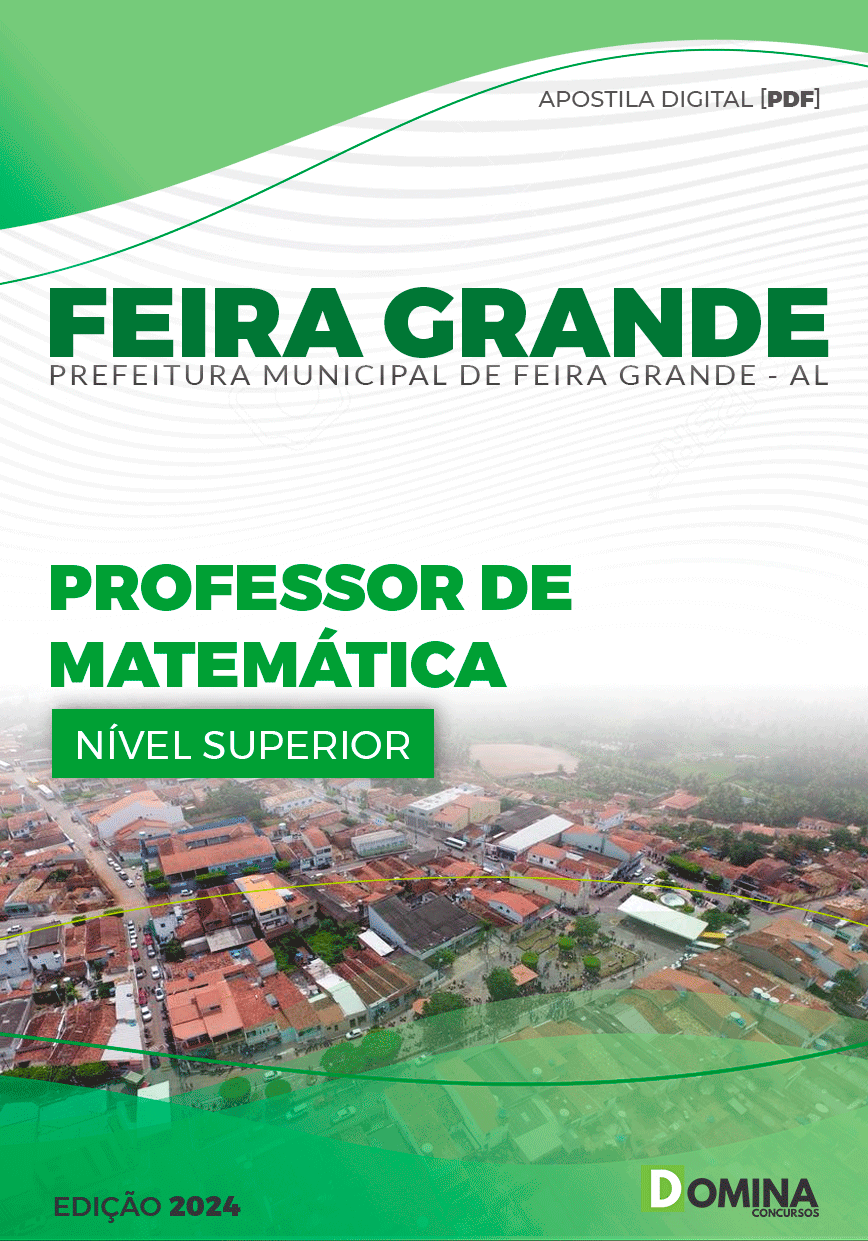Apostila Pref Feira Grande AL 2024 Professor Matemática
