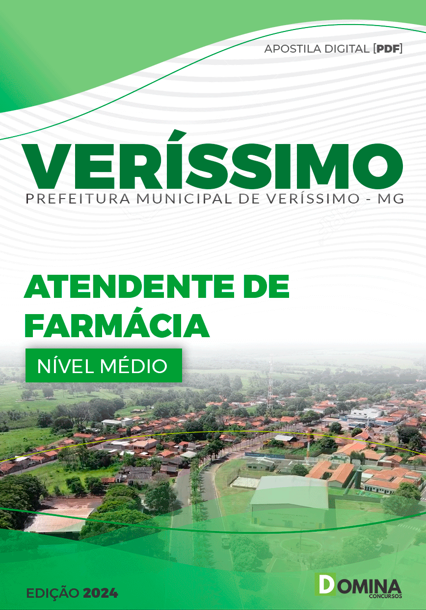 Apostila Pref Veríssimo MG 2024 Atendente Farmácia