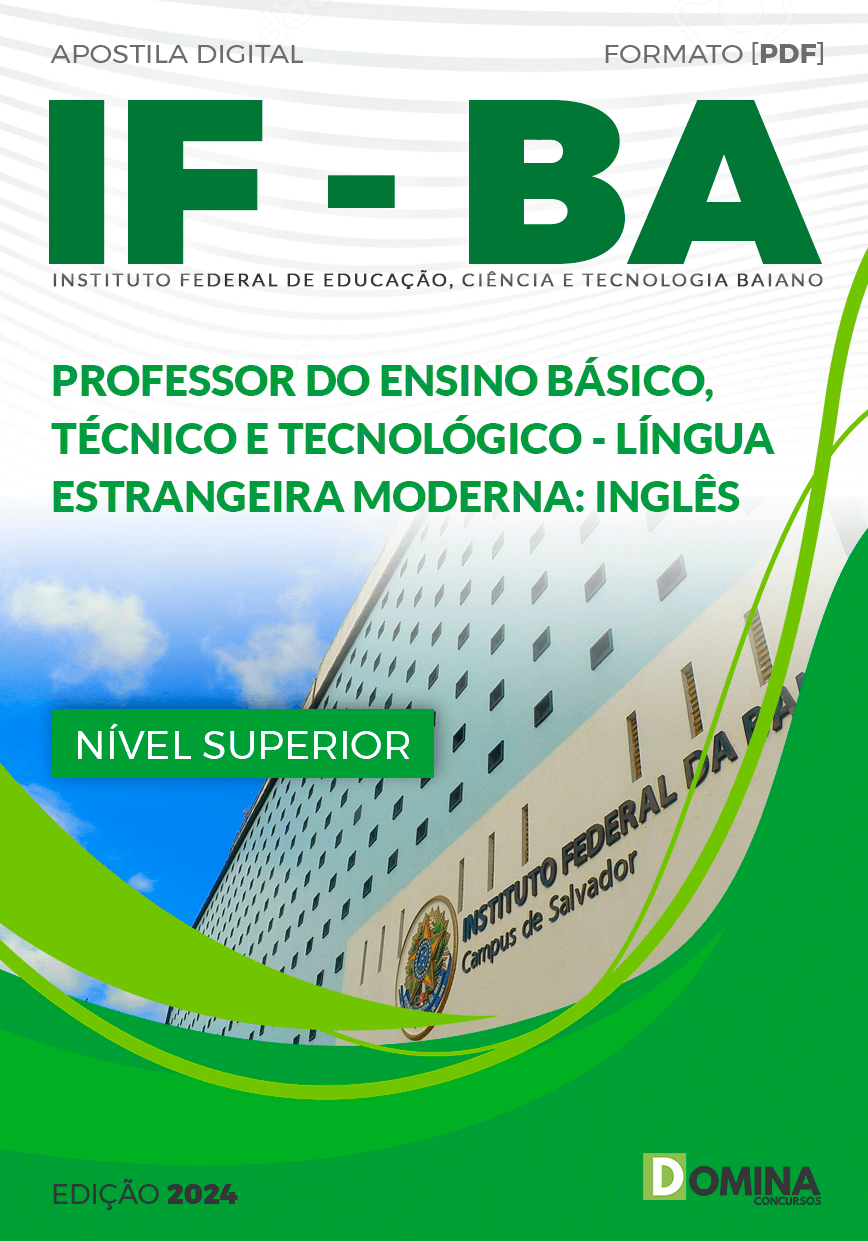 Apostila IF Baiano BA 2024 Professor de Inglês