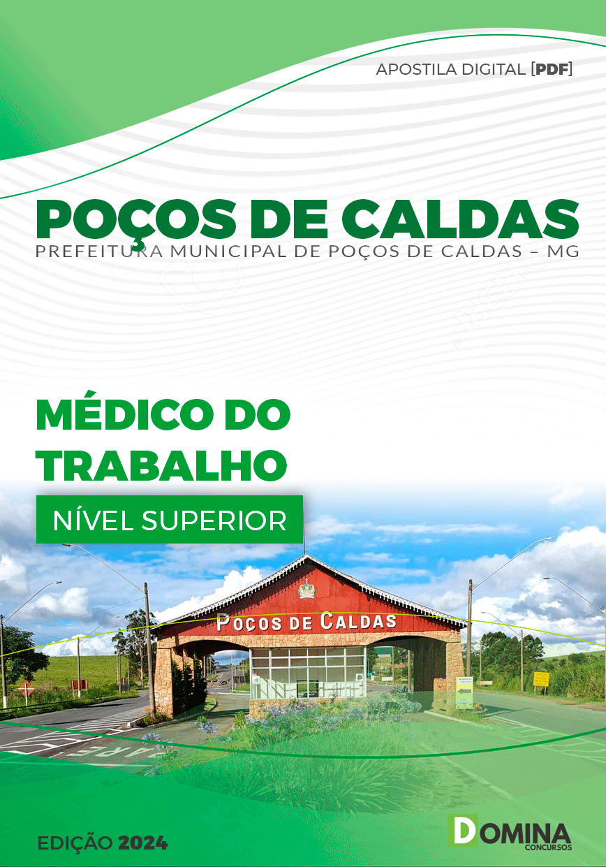 Apostila Pref Poços de Caldas MG 2024 Médico Trabalho