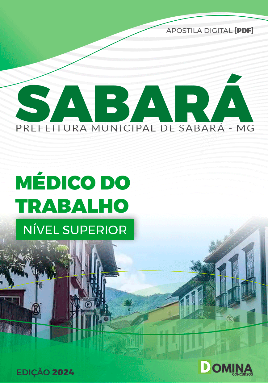 Apostila Pref Sabará MG 2024 Médico Trabalho