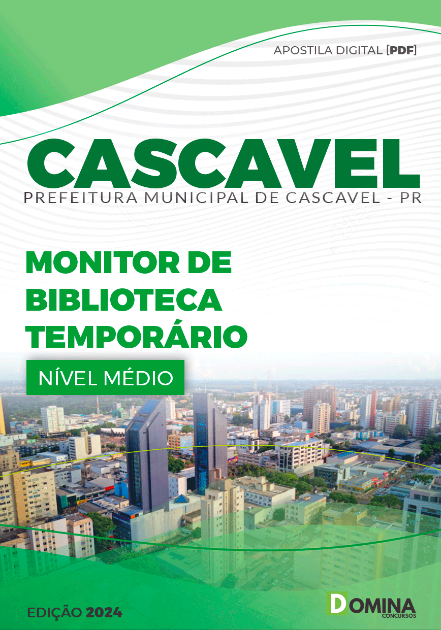 Apostila PPref Cascavel PR 2024 Monitor Biblioteca Temporário