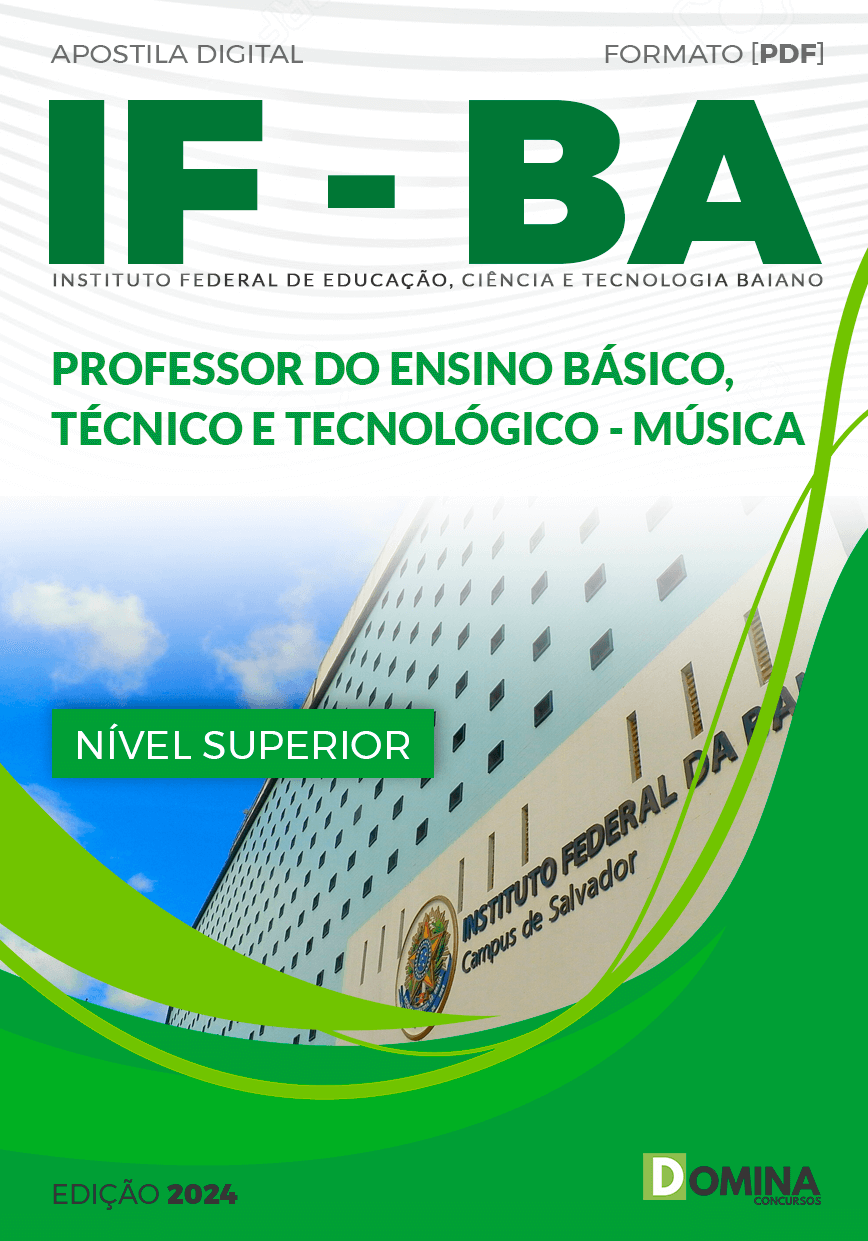 Apostila IF Baiano BA 2024 Professor de Música