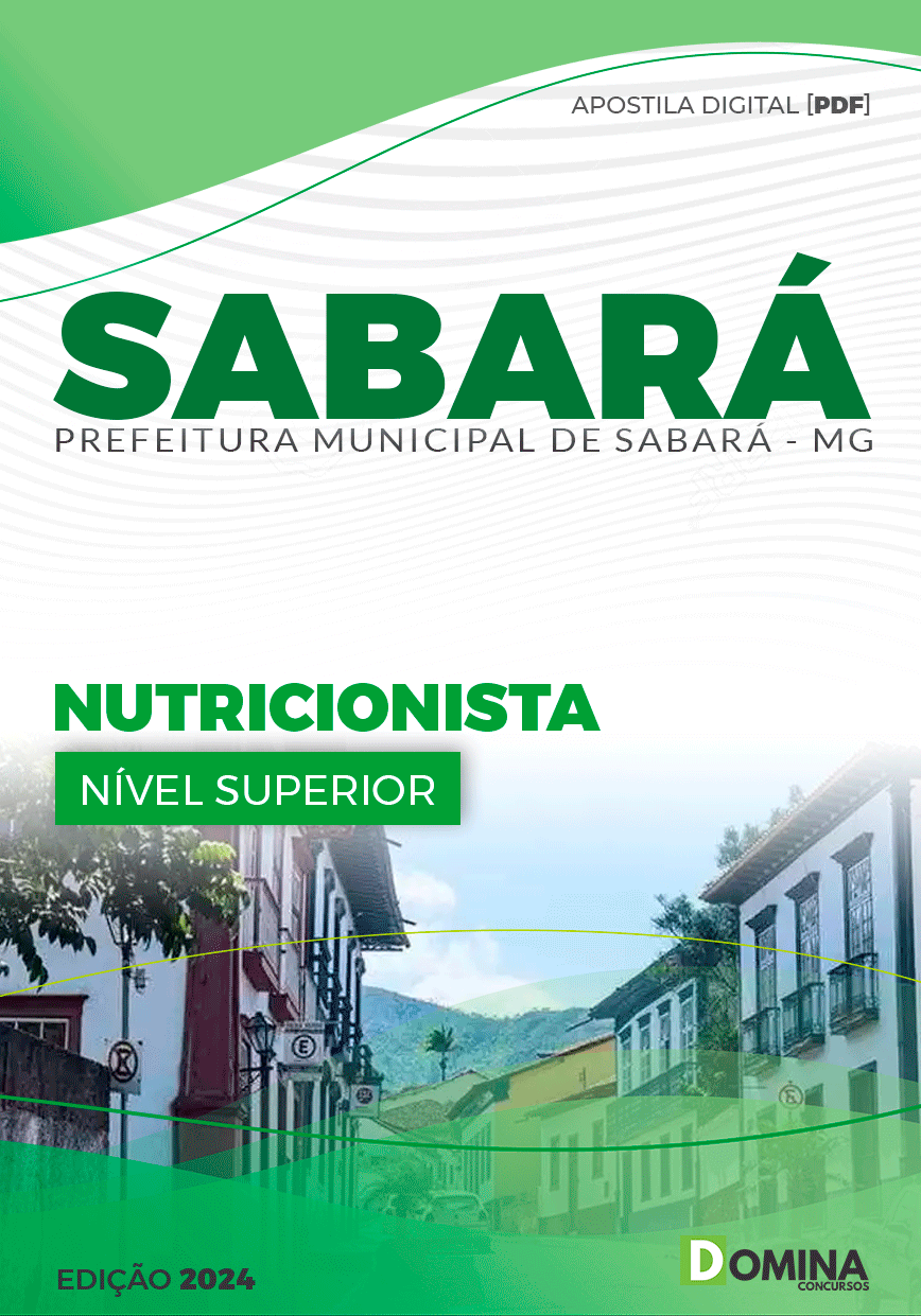 Apostila Pref Sabará MG 2024 AEB Nutricionista