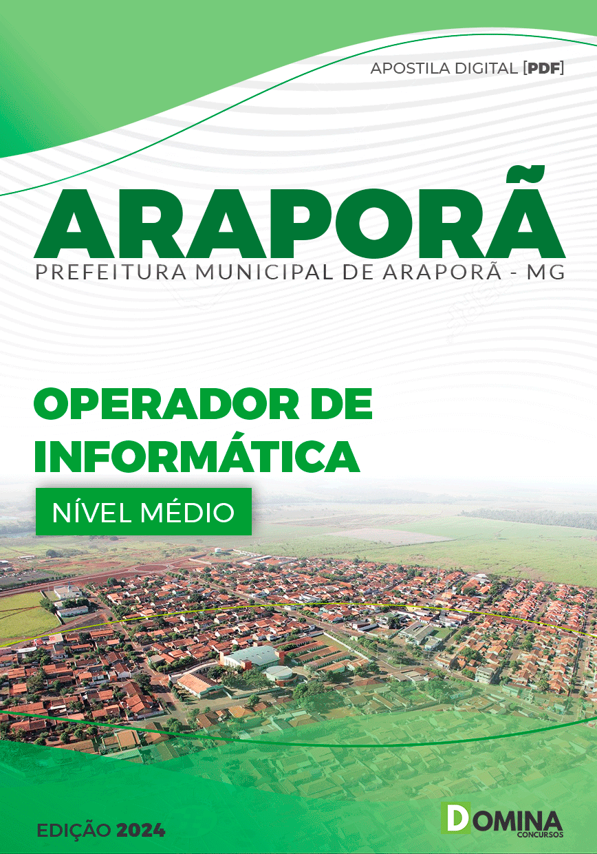 Apostila Pref Araporã MG 2024 Operador de Informática