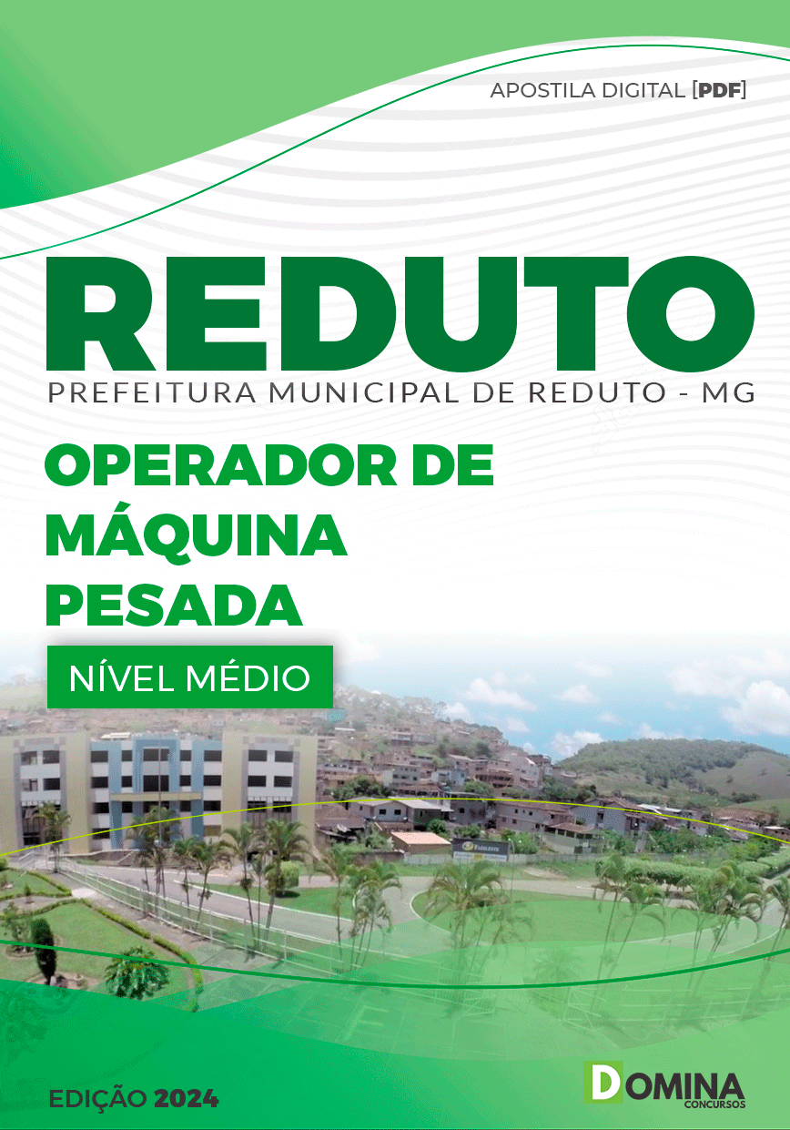 Apostila Pref Reduto MG 2024 Operador Máquina Pesada