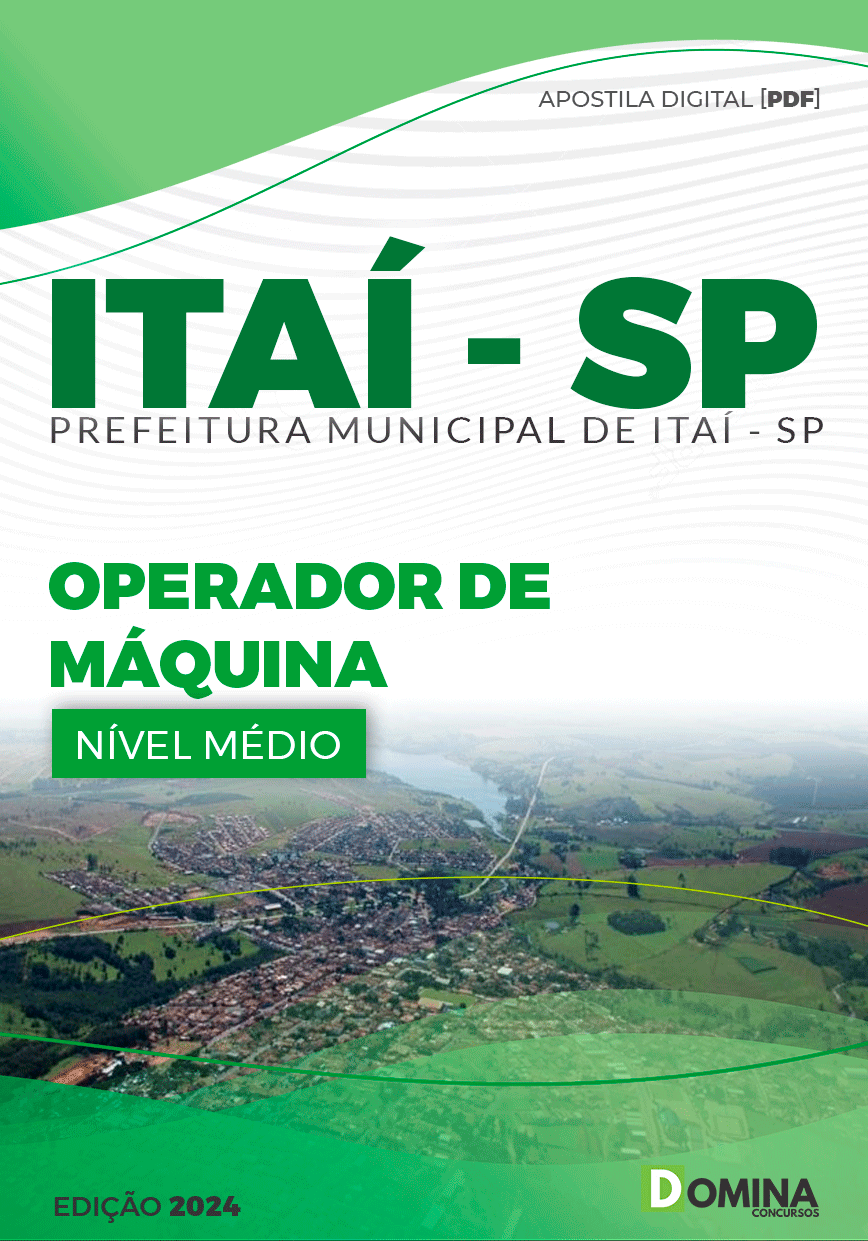 Apostila Pref Itaí SP 2024 Operador de Máquina