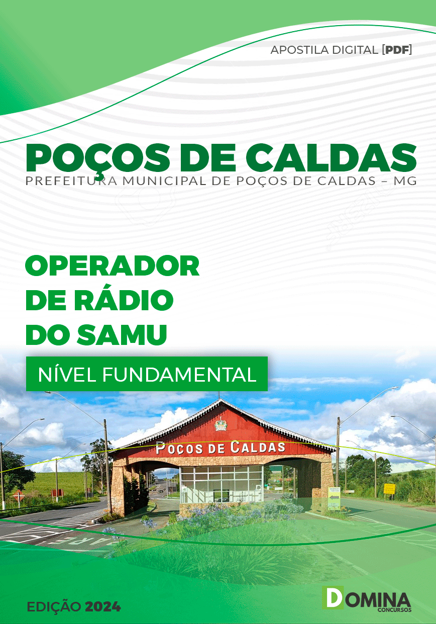 Apostila Pref Poços de Caldas MG 2024 Operador Rádio SAMU