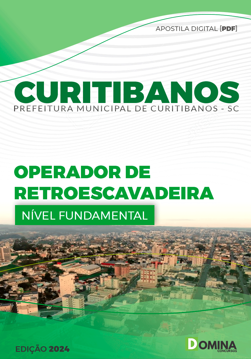 Apostila Pref Curitibanos SC 2024 Operador Retroescavadeira