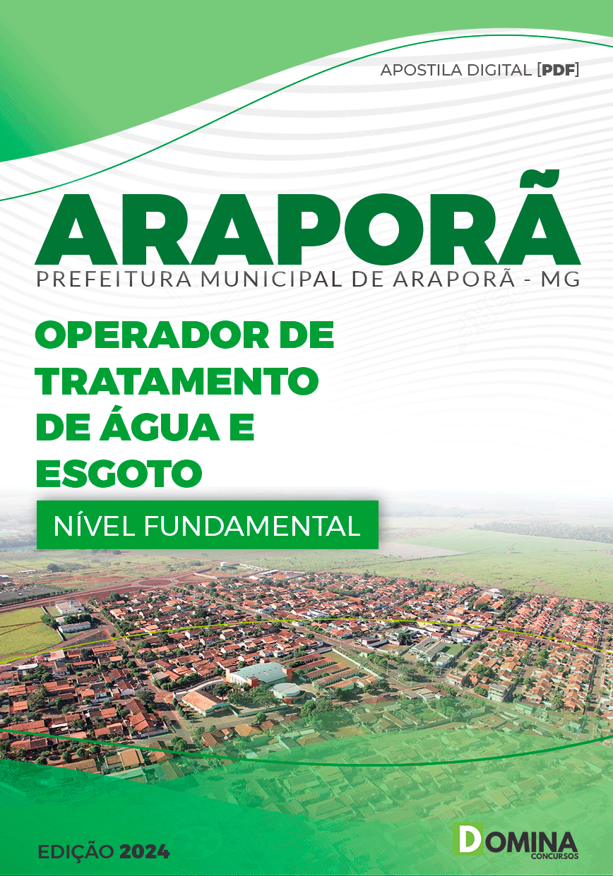 Pref Araporã MG 2024 Operador de Tratamento de Água e Esgoto
