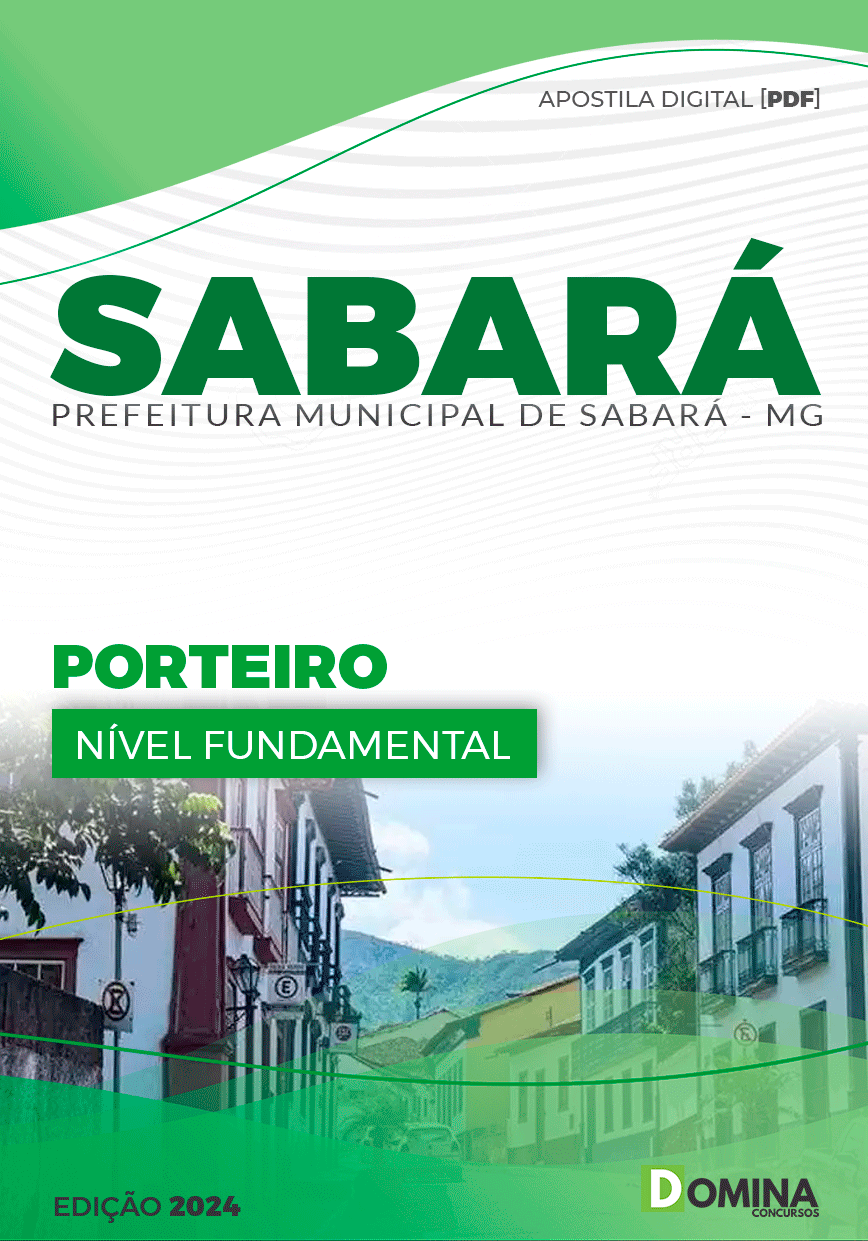 Apostila Concurso Pref Sabará MG 2024 Porteiro