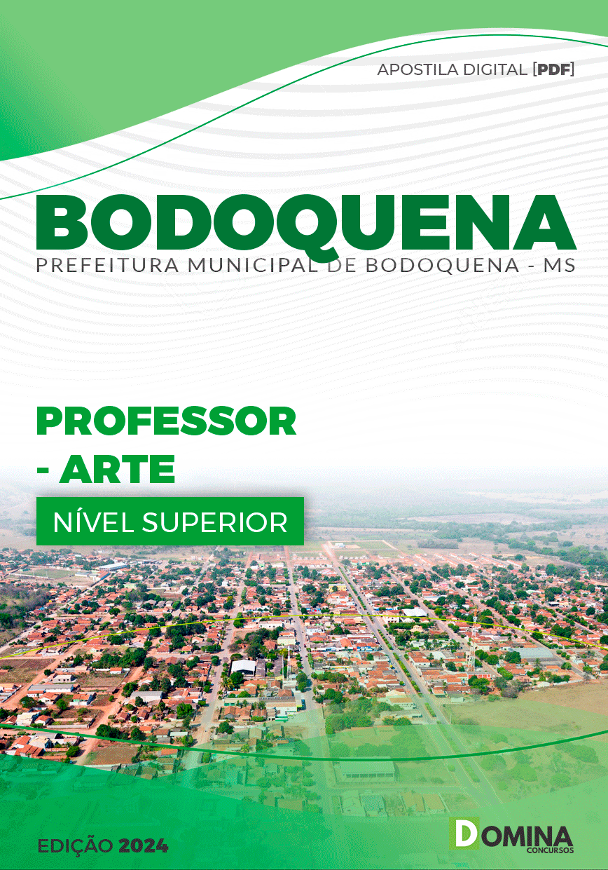 Apostila Pref Bodoquena MS 2024 Professor Artes