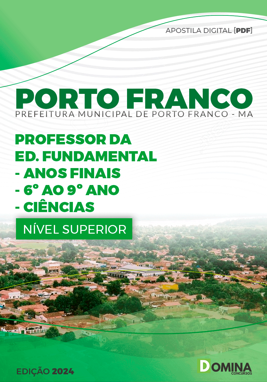 Apostila Pref Porto Franco MA 2024 Professo Ciências