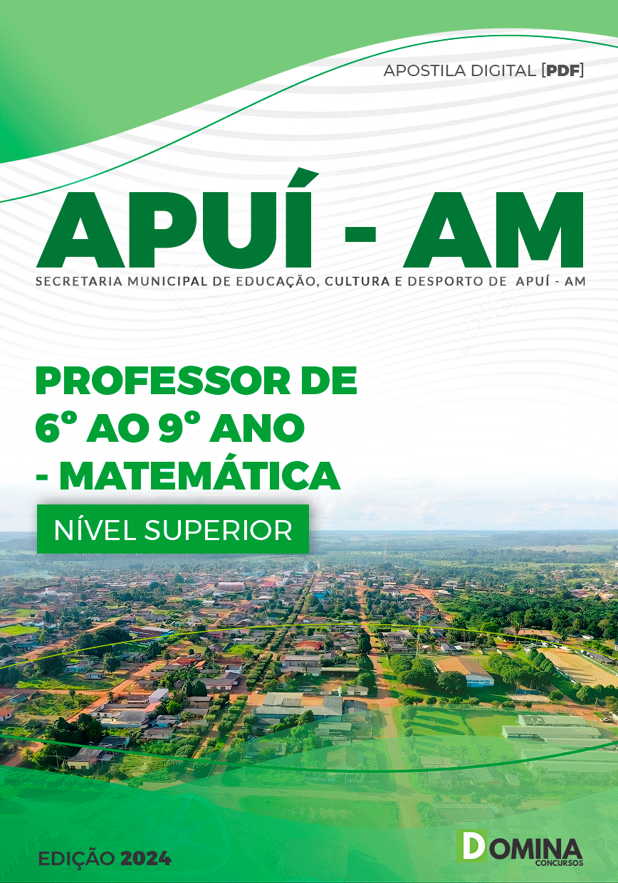 Apostila Concurso Pref Apuí AM 2024 Professor Matemática
