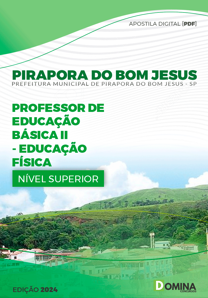 Apostila Pref Pirapora do Bom Jesus SP 2024 Professor II Ed Física