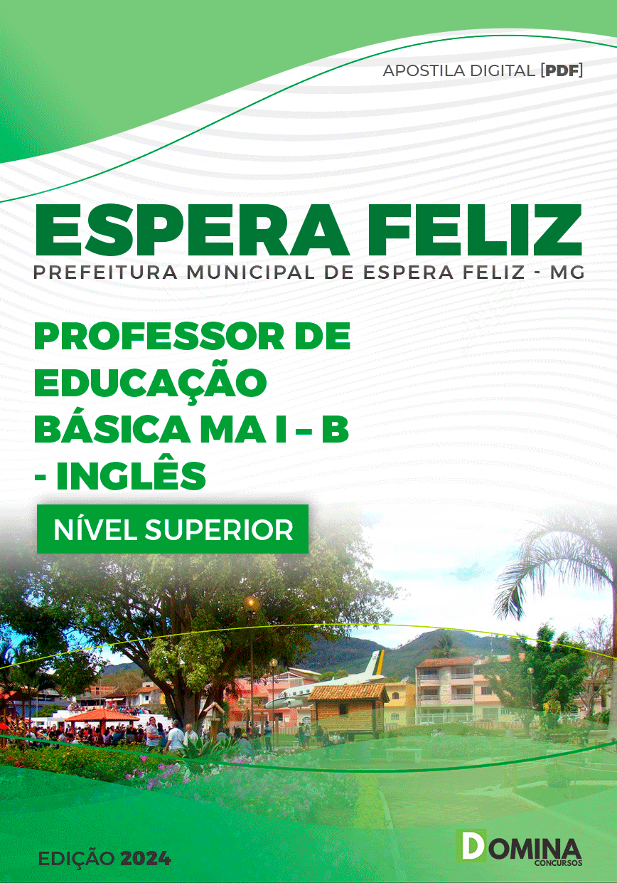 Apostila Pref Espera Feliz MG 2024 Professor de Inglês
