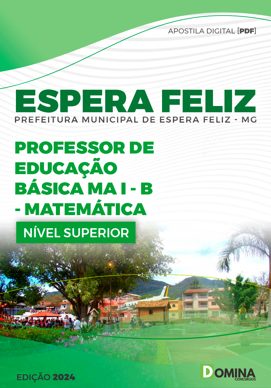 Apostila Pref Espera Feliz MG 2024 Professor de Matemática