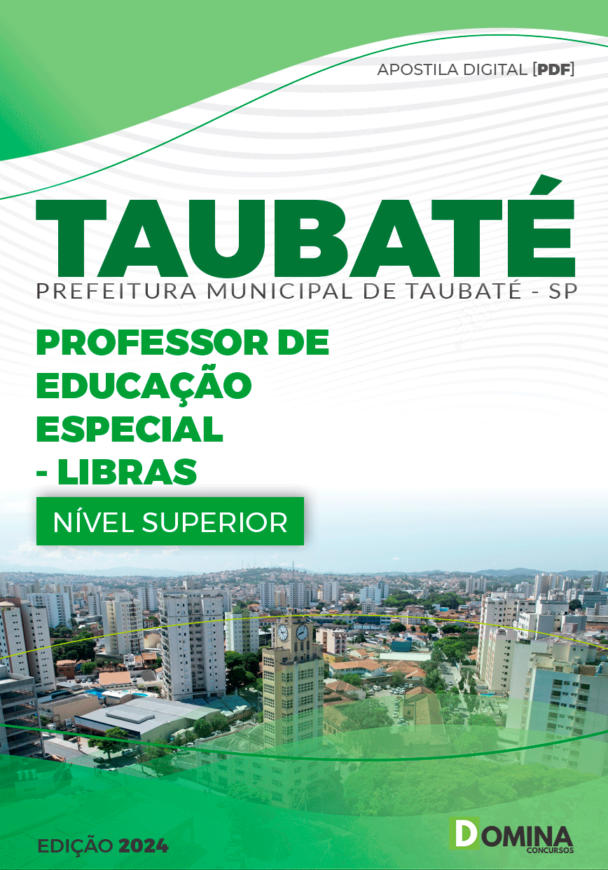Apostila Pref Taubaté SP 2024 Professor de LIBRAS