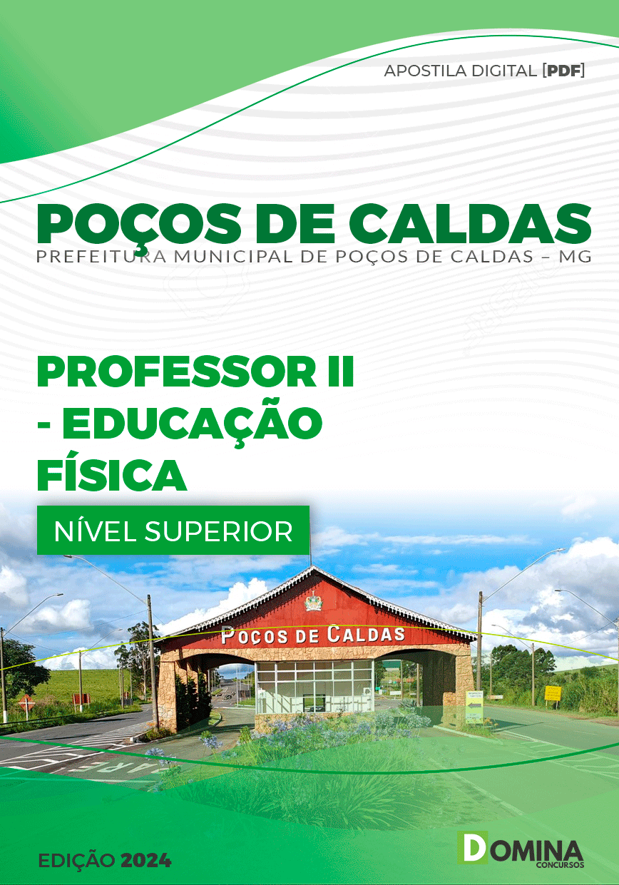 Apostila Pref Poços de Caldas MG 2024 Professor II Educação Física