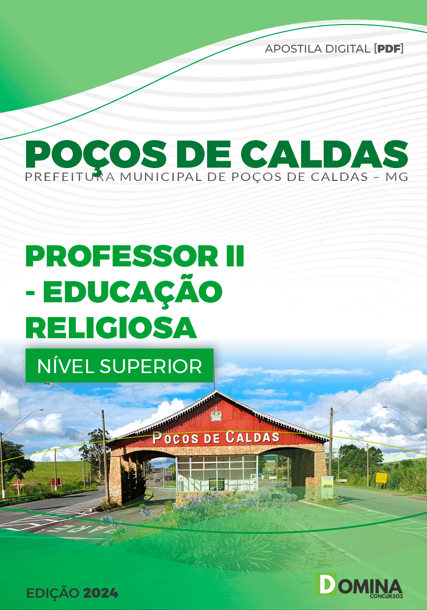 Apostila Pref Poços de Caldas MG 2024 Professor II Educação Religiosa