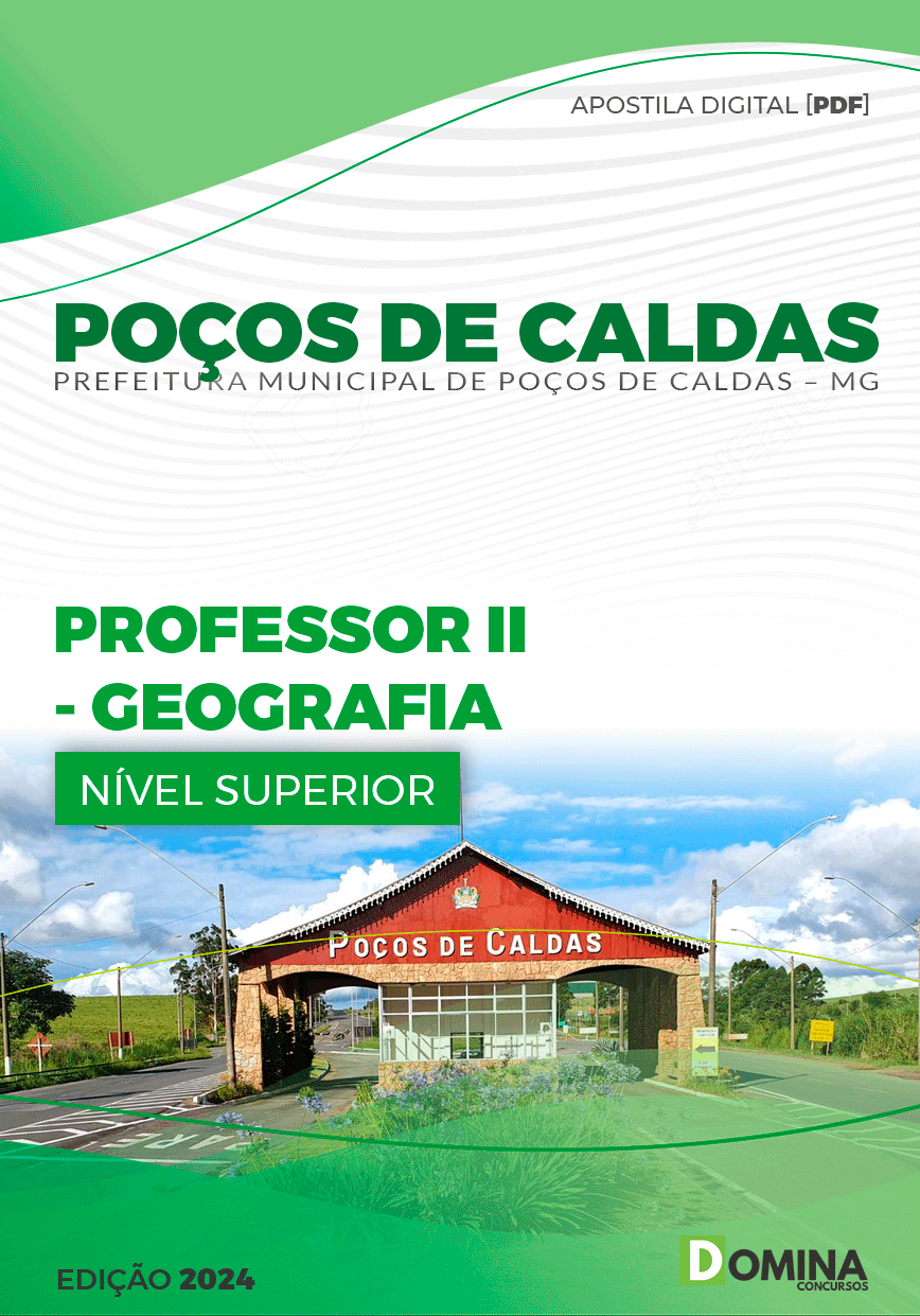 Apostila Pref Poços de Caldas MG 2024 Professor II Geografia