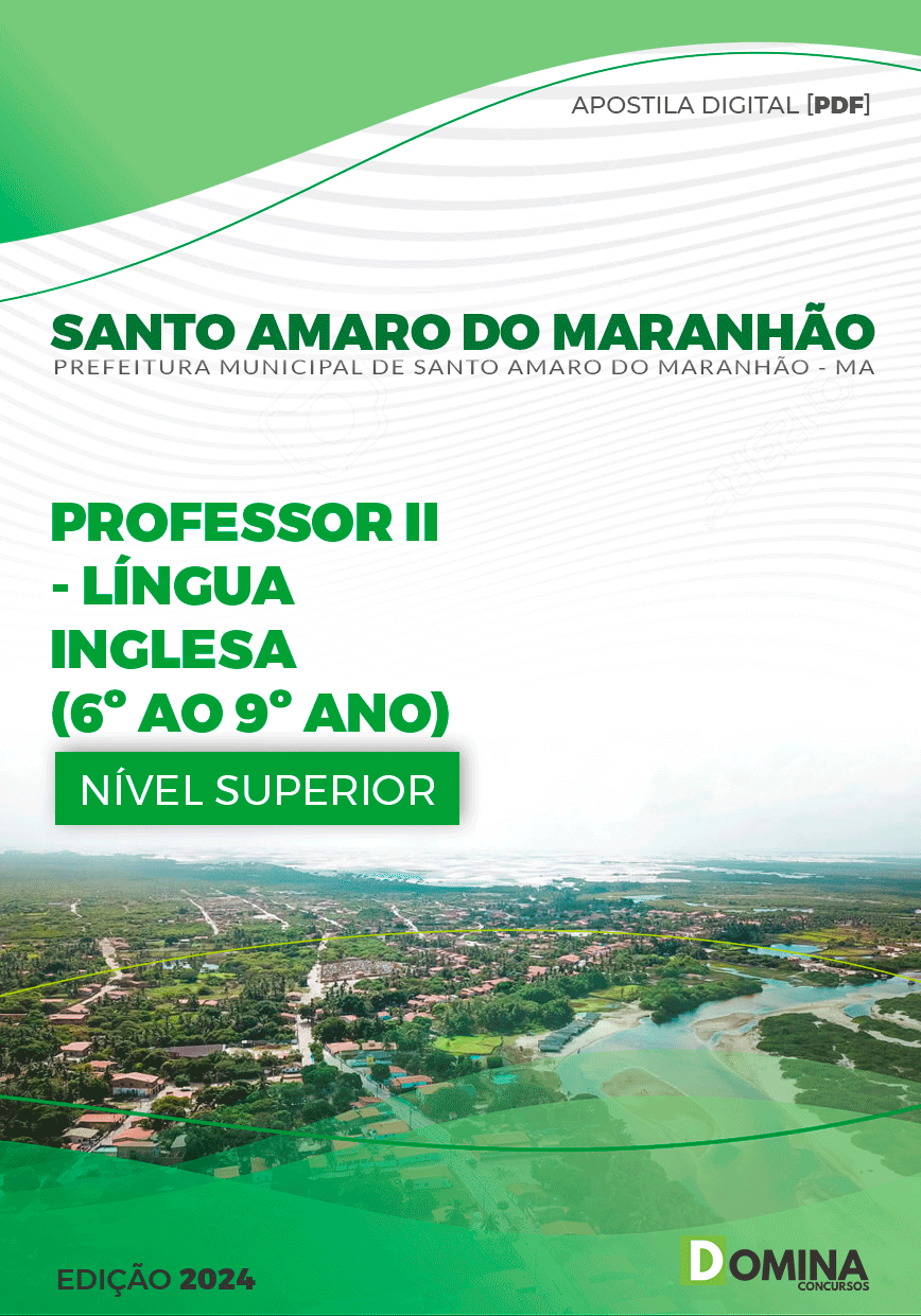 Apostila Pref Santo Amaro MA 2024 Professor II Língua Inglesa