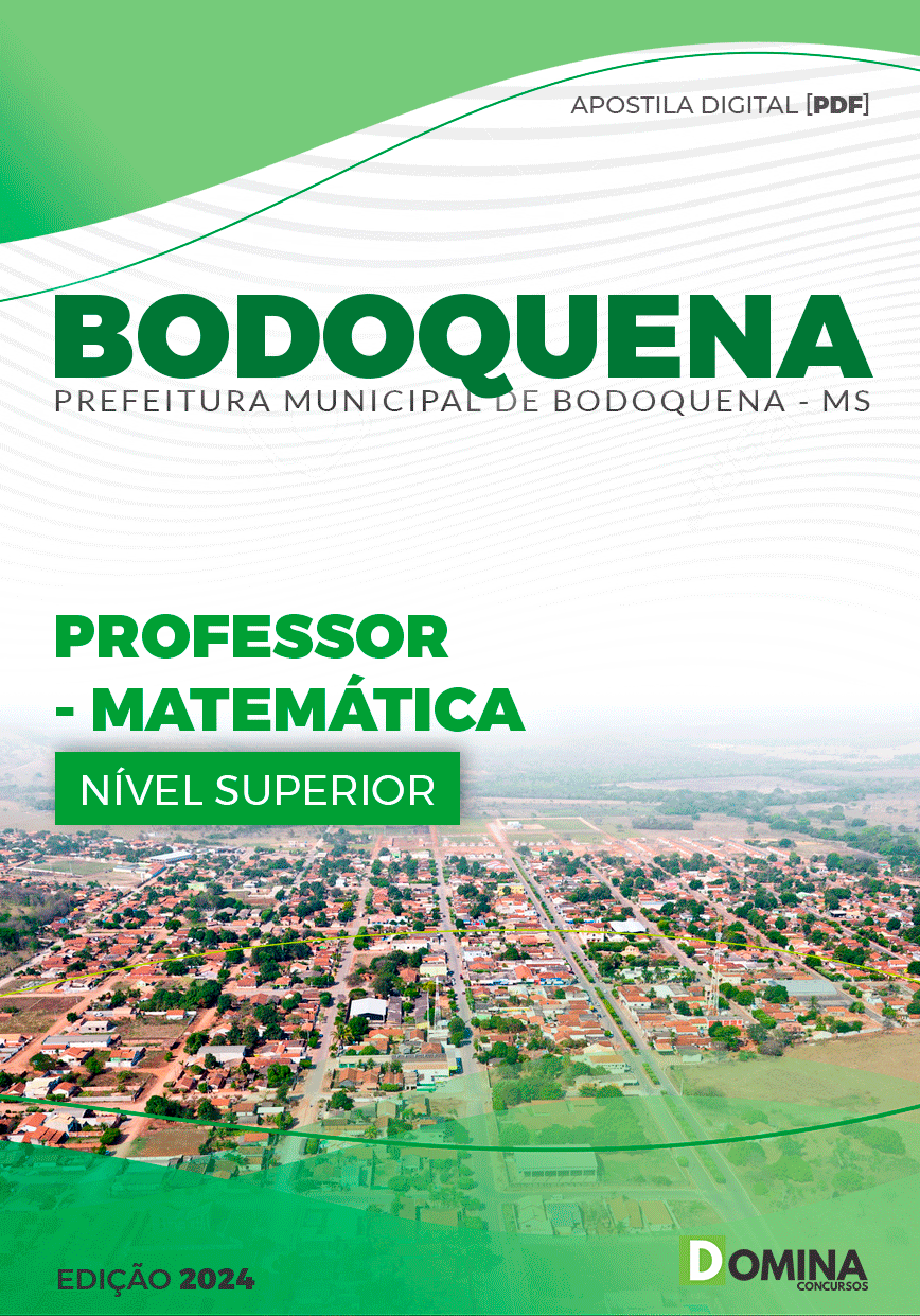 Apostila Pref Bodoquena MS 2024 Professor Matemática