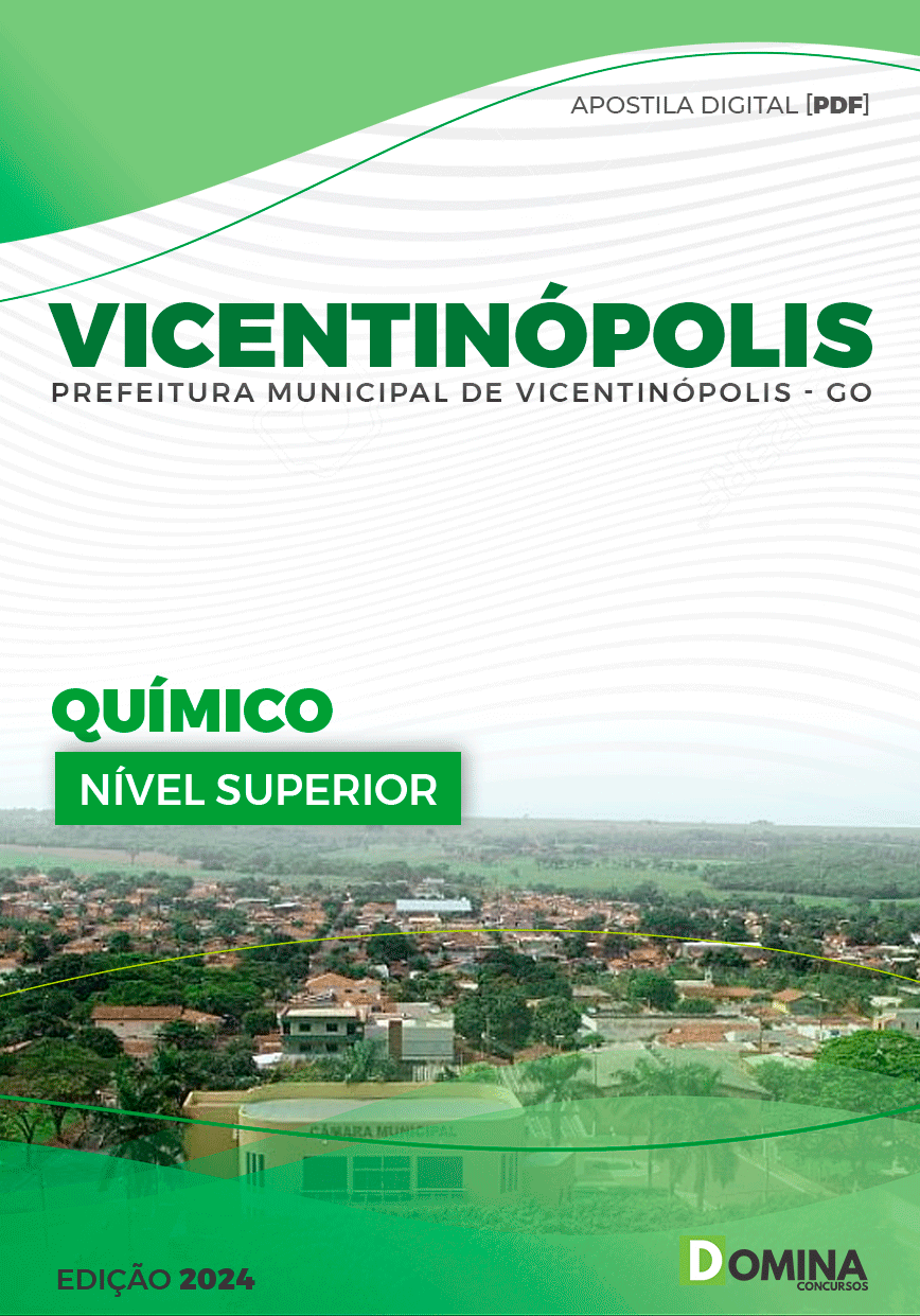 Apostila Pref Vicentinópolis GO 2024 Químico