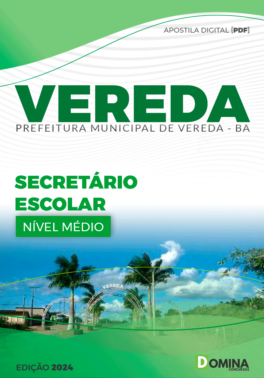 Apostila Concurso Pref Vereda BA 2024 Secretário Escolar