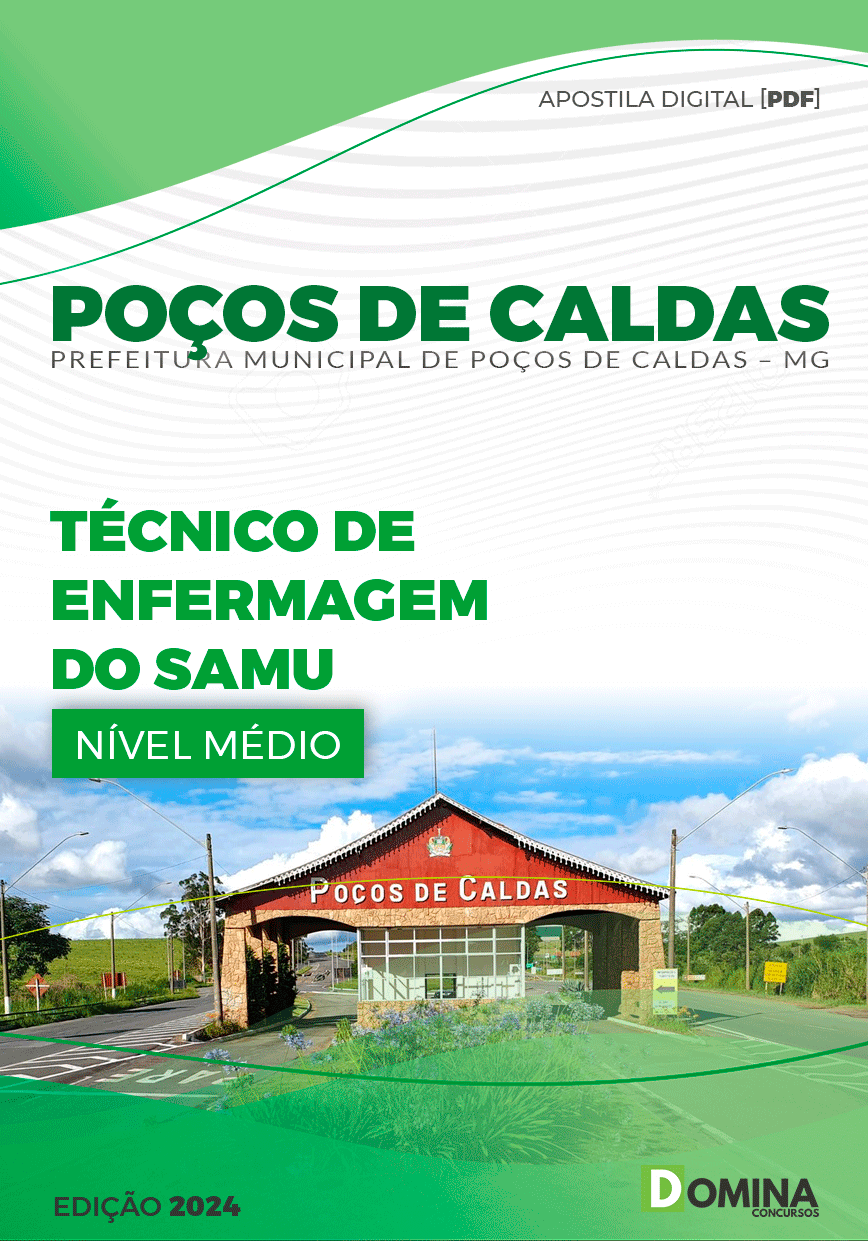 Apostila Pref Poços de Caldas MG 2024 Técnico Enfermagem SAMU