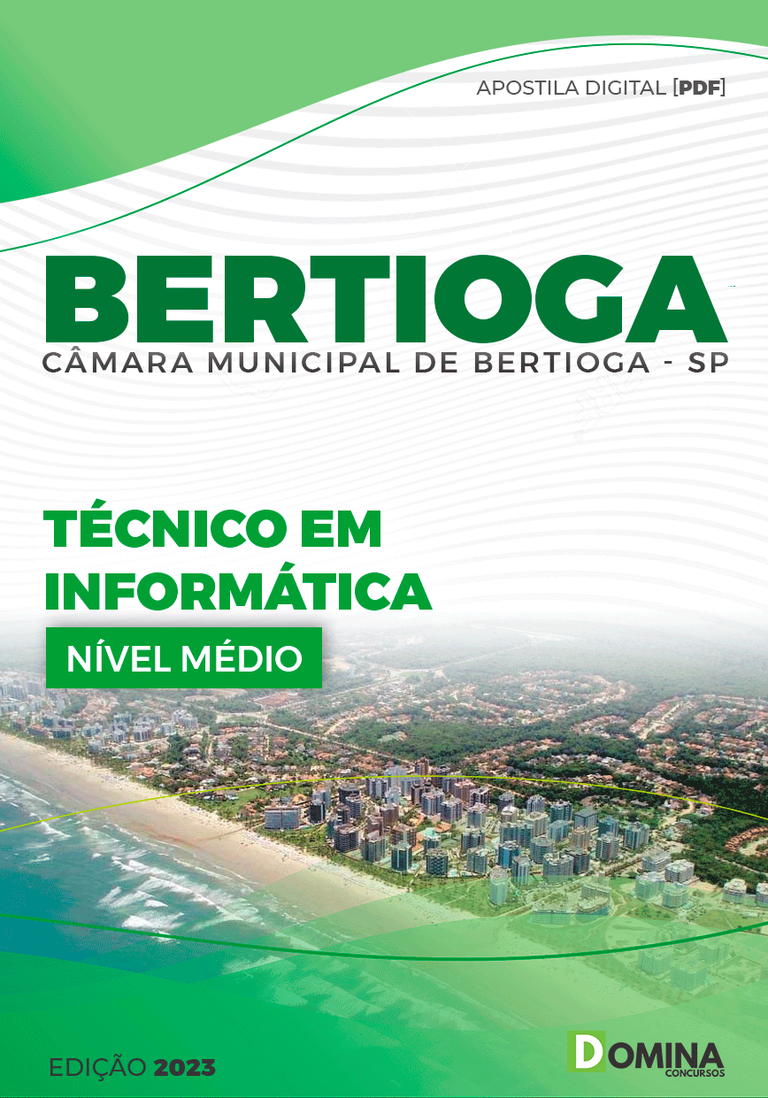 Apostila Câmara Bertioga SP 2024 Técnico Informática