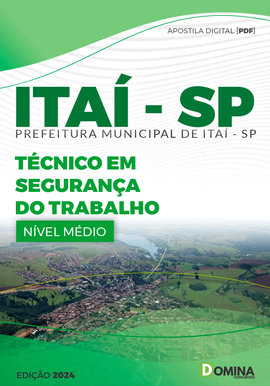 Apostila Pref Itaí SP 2024 Técnico em Segurança do Trabalho