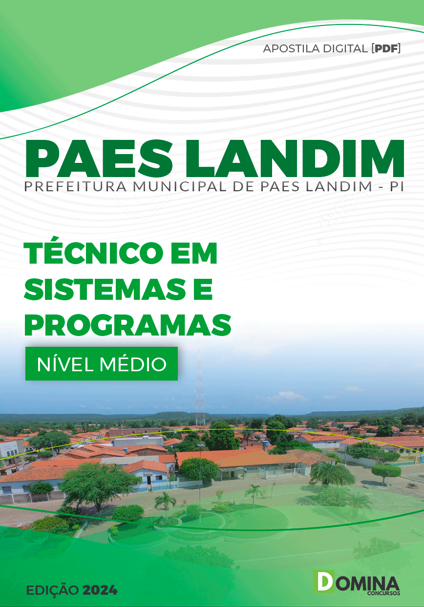 Apostila Pref Paes Landim PI 2024 Técnico Sistemas Programas