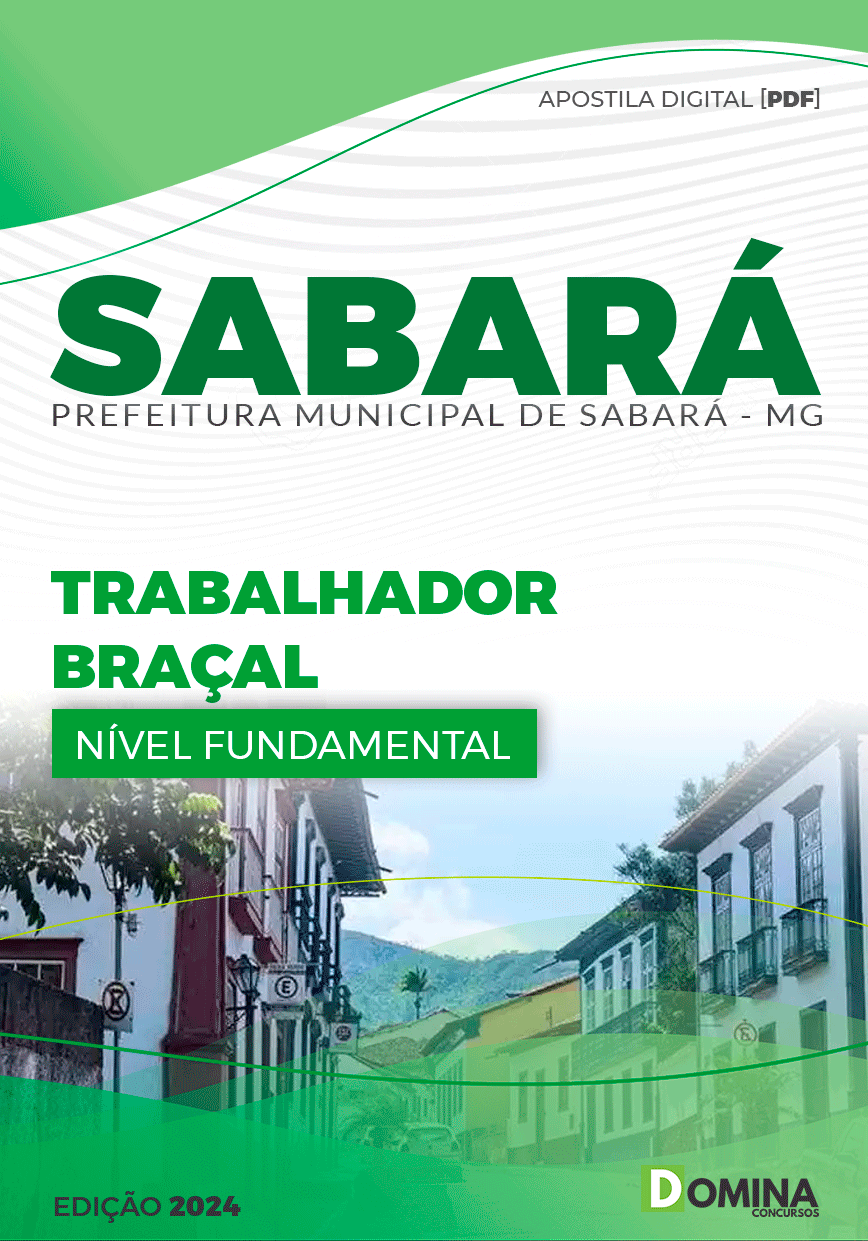 Apostila Concurso Pref Sabará MG 2024 Trabalhador Braçal