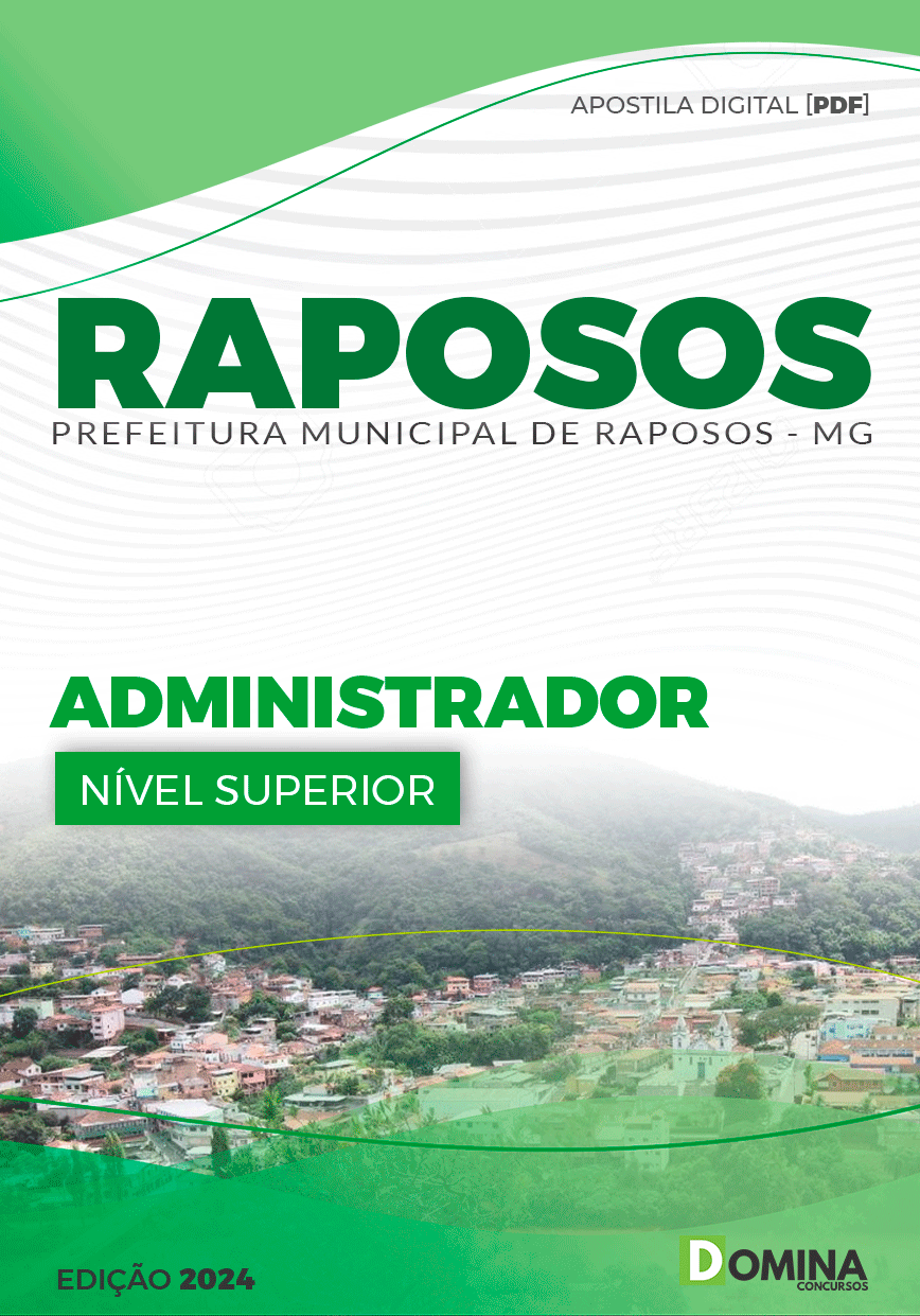 Apostila Pref Raposos MG 2024 Administração