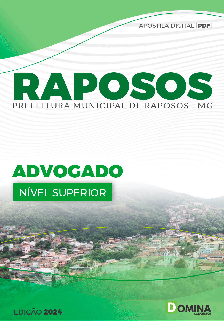 Apostila Pref Raposos MG 2024 Advogado