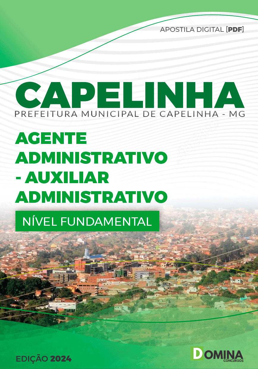 Apostila Pref Capelinha MG 2024 Auxiliar Administrativo