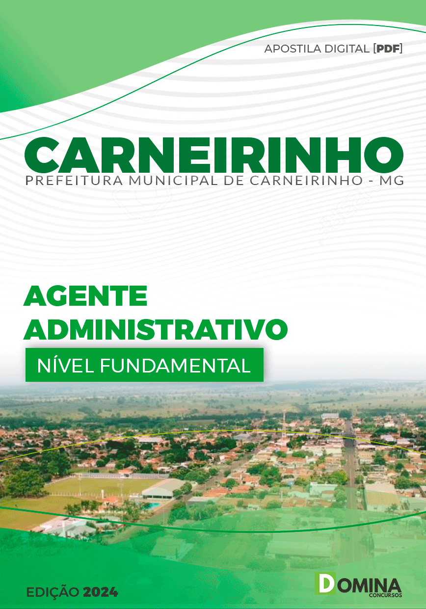 Apostila Pref Carneirinho MG 2024 Agente Administrativo