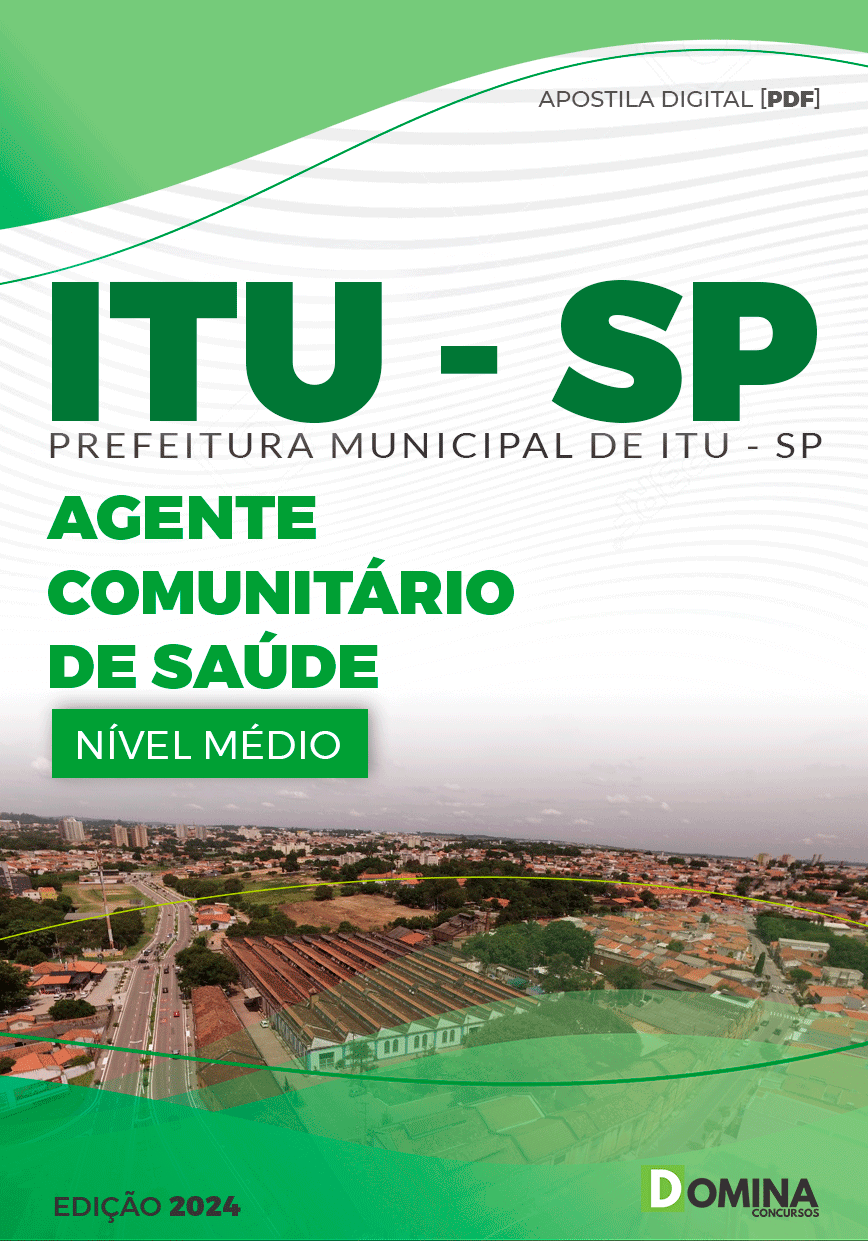 Apostila Pref Itu SP 2024 Agente Comunitário de Saúde