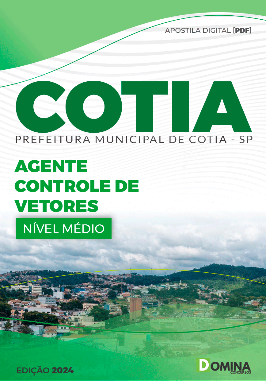 Apostila Concurso Pref Cotia SP 2024 Agente Controle Vetores