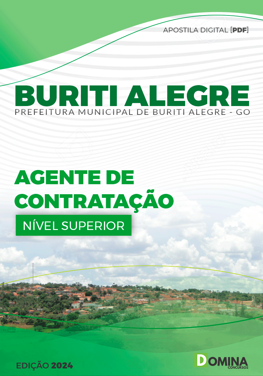 Apostila Pref Buriti Alegre GO 2024 Agente de Contratação