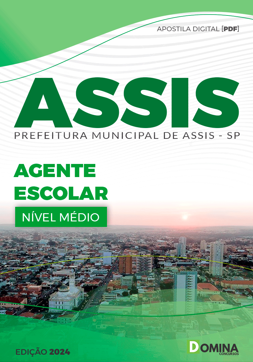 Apostila Concurso Pref Assis SP 2024 Agente Escolar