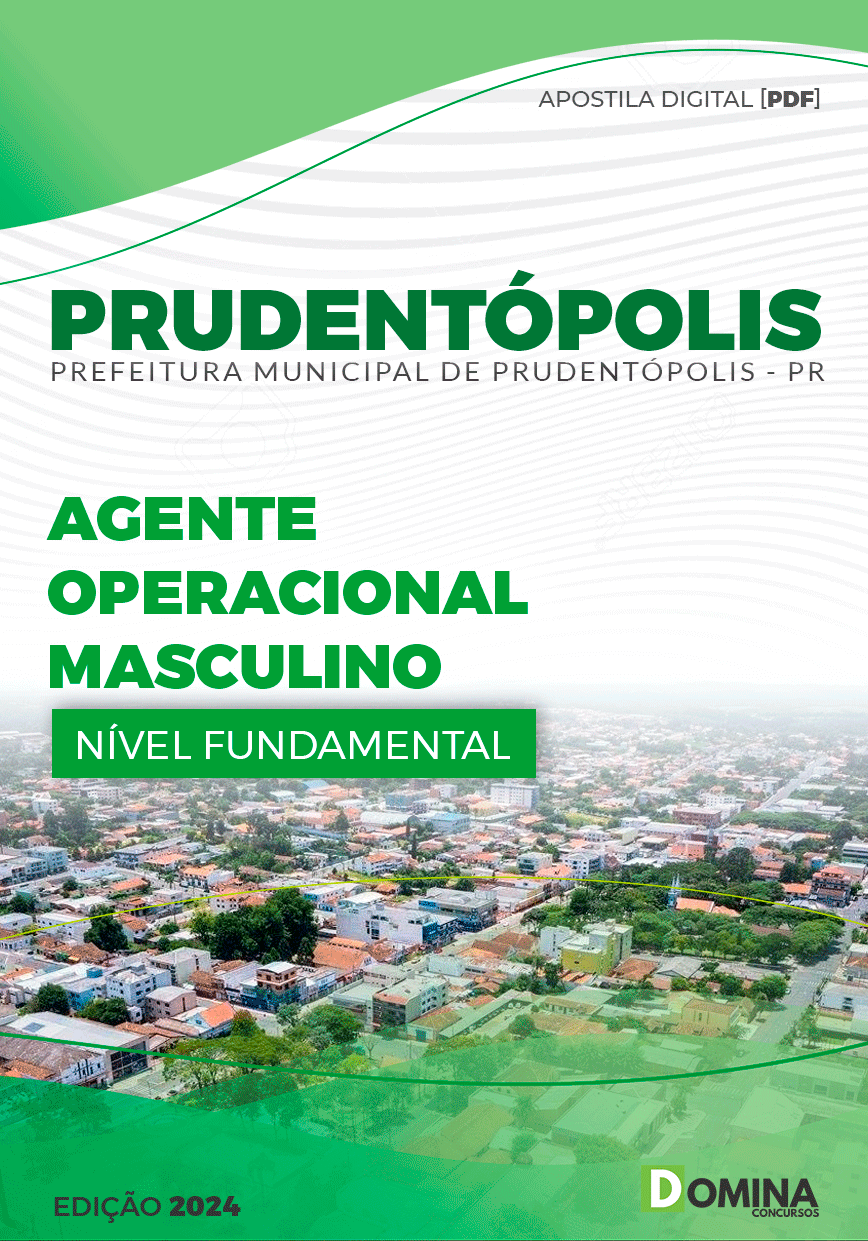 Apostila Pref Prudentópolis PR 2024 Agente Operacional Masculino