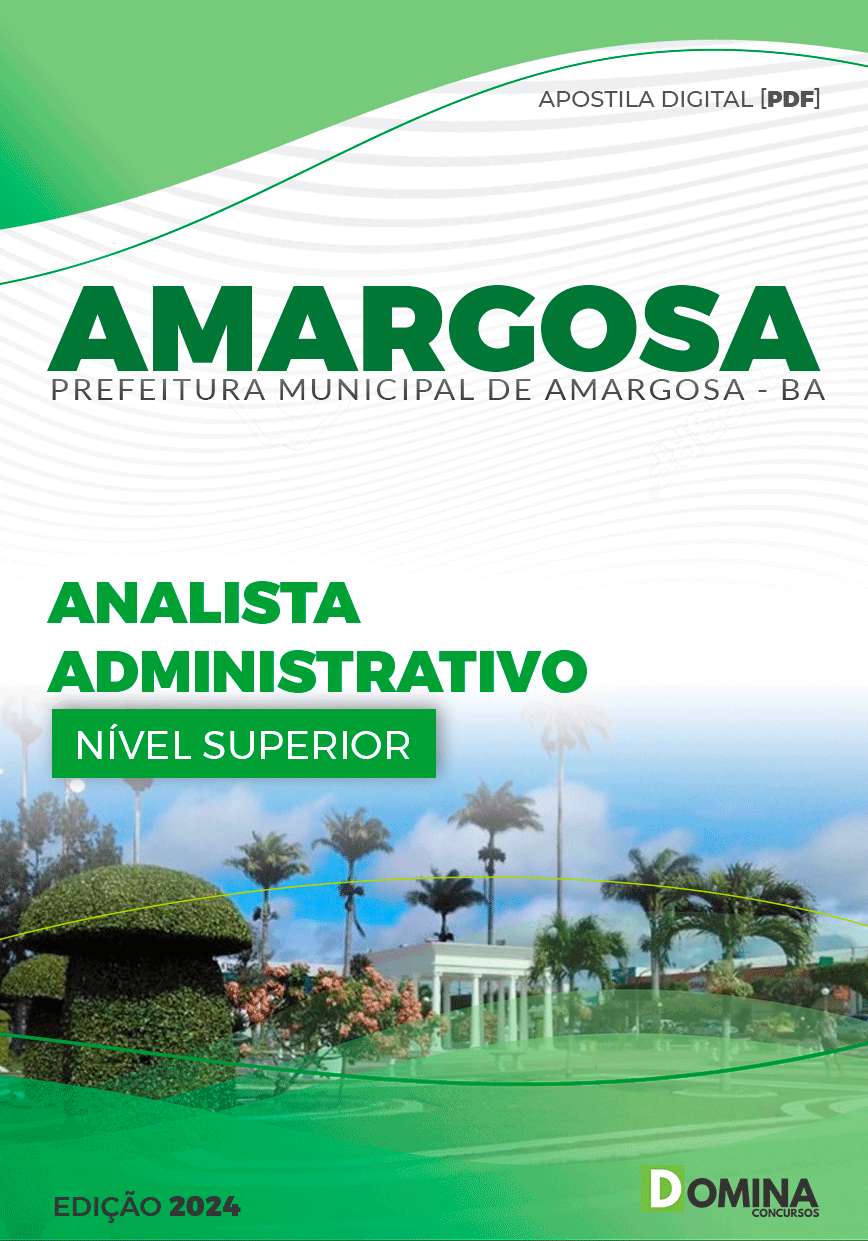 Apostila Pref Amargosa BA 2024 Analista Administrativo