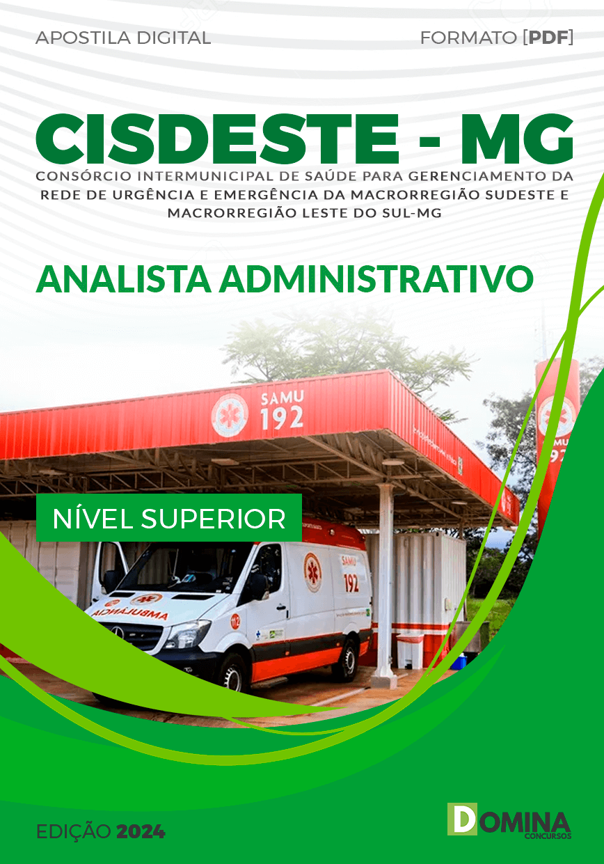 Apostila Concurso CISDESTE MG 2024 Assistente Administrativo
