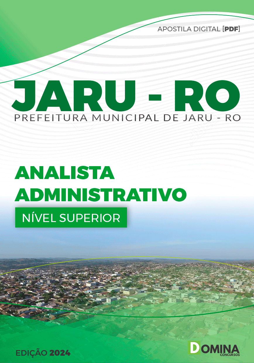 Apostila Pref Jaru RO 2024 Analista Administrativo